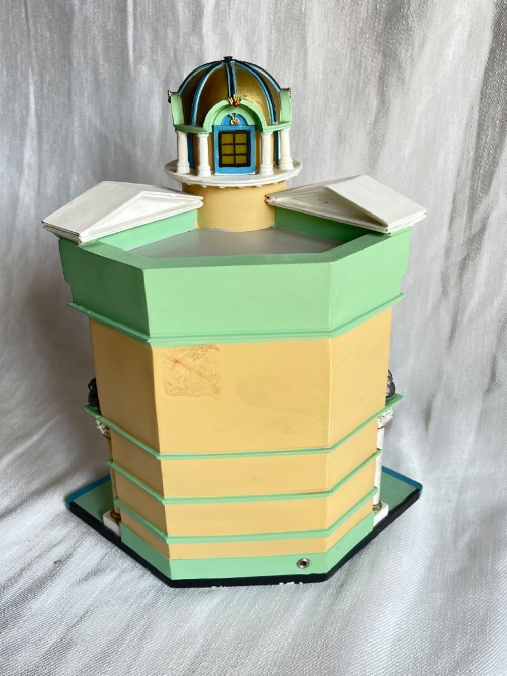 Monopoly Bank & Trust Decorative Building Figurine - Pastel Yellow, Mint, Coral - Picture 8 of 16